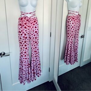 Dollskill / Sugarthrillz heart love surrounds mesh flare pants